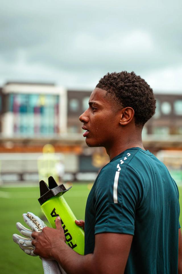 Slough Town FC Academy players training at Arbour Park